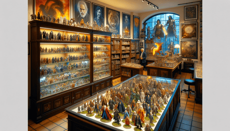 Ein Fantasie-Miniatur-Figuren-Shop