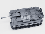Sturmgeschütz III Ausf. F Modellansicht mit 7,5 cm StuK 40 Kanone und Winterketten.