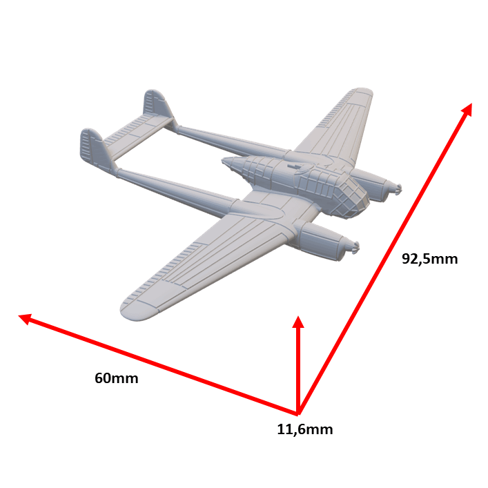 Detailliertes Fw 189 Aufklärungsflugzeug im Miniaturformat