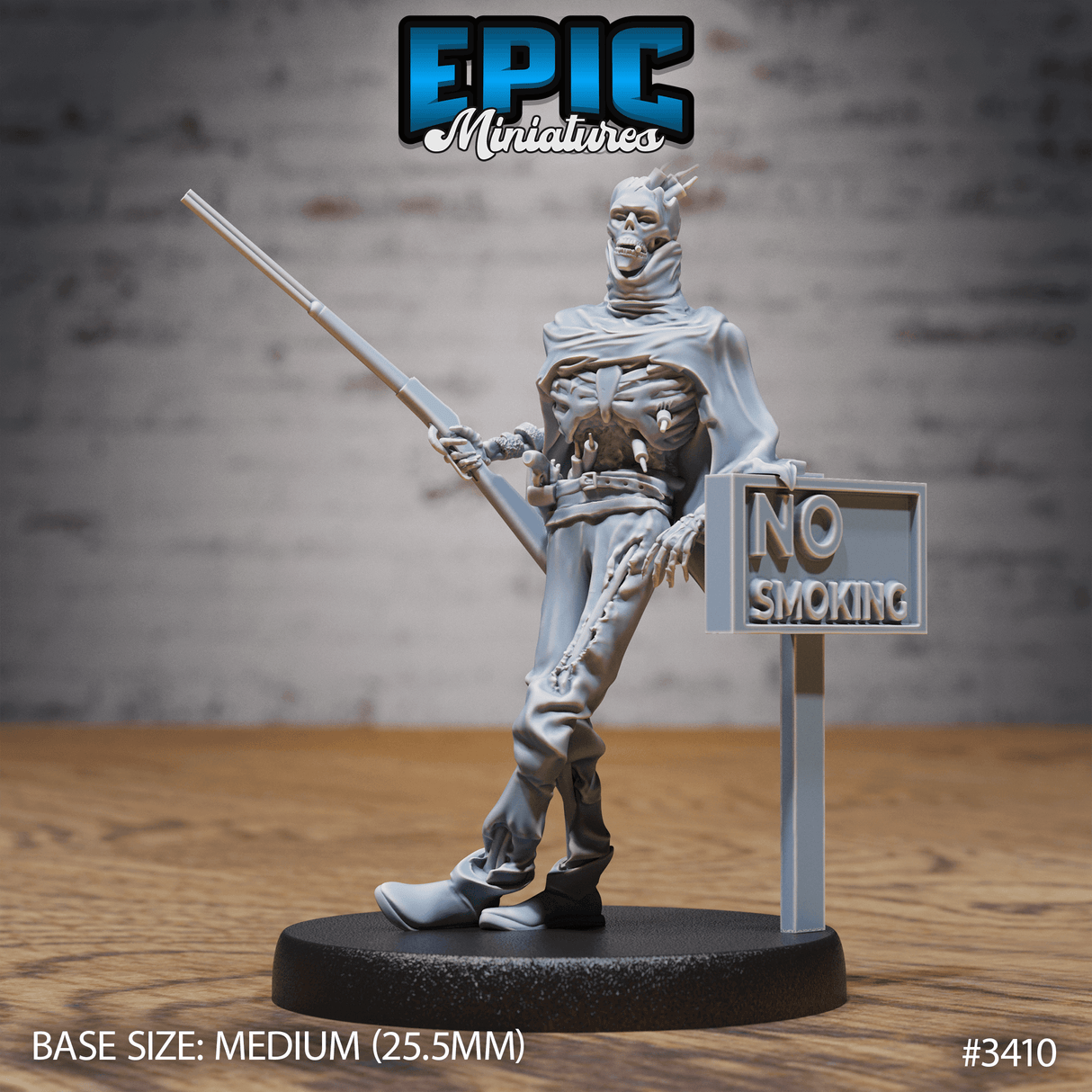 Hochauflösende Undead Dynamite Bandit Tabletop Miniatur, gedruckt in 6K für feinste Details
