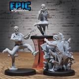 Epic Miniatures' Untoter Saloon Musiker Figur in 3 Posen - Stehend, mit Mundharmonika und mit Gitarre