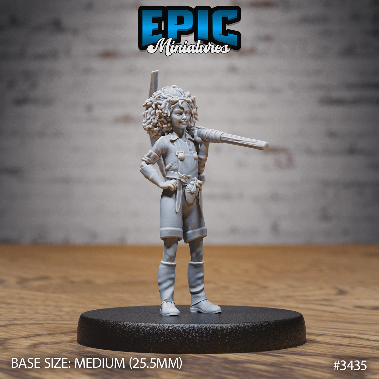 Bergbaulehrling Tabletop Miniatur von Epic Miniatures in arbeitender Pose, bereit zum Bemalen