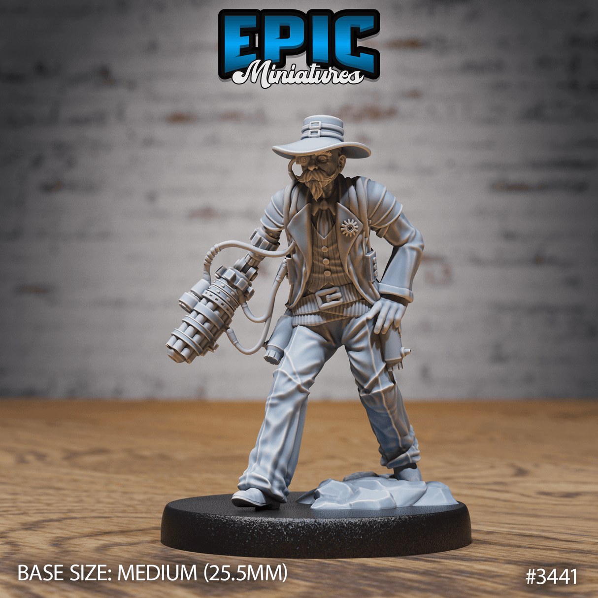 Gatling-Kunstmeister Sheriff Tabletop Miniatur von Epic Miniatures im Stand