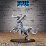 Tabletop Miniatur: Zentaur-Ritter in Rüstung von hinten, Details des Pferdekörpers