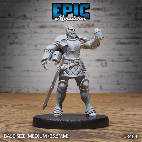 Tabletop Miniatur: Ritter Sir Tristan in stolzer Pose