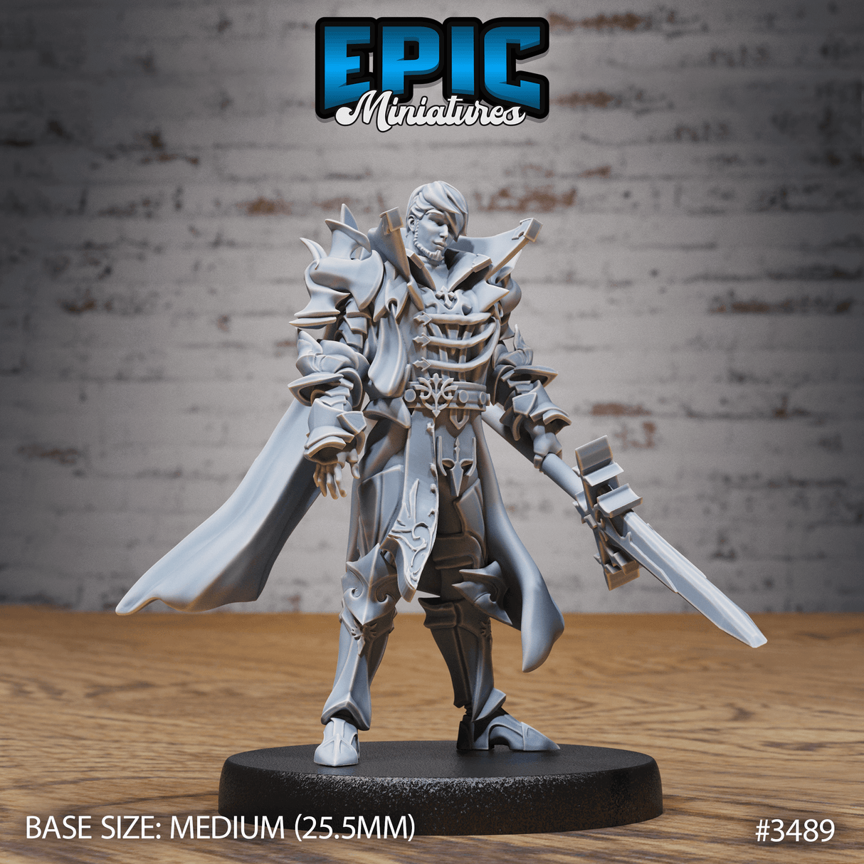 Detailreiche Tabletop Miniatur von Ritter Sir Lancelot in Grundhaltung