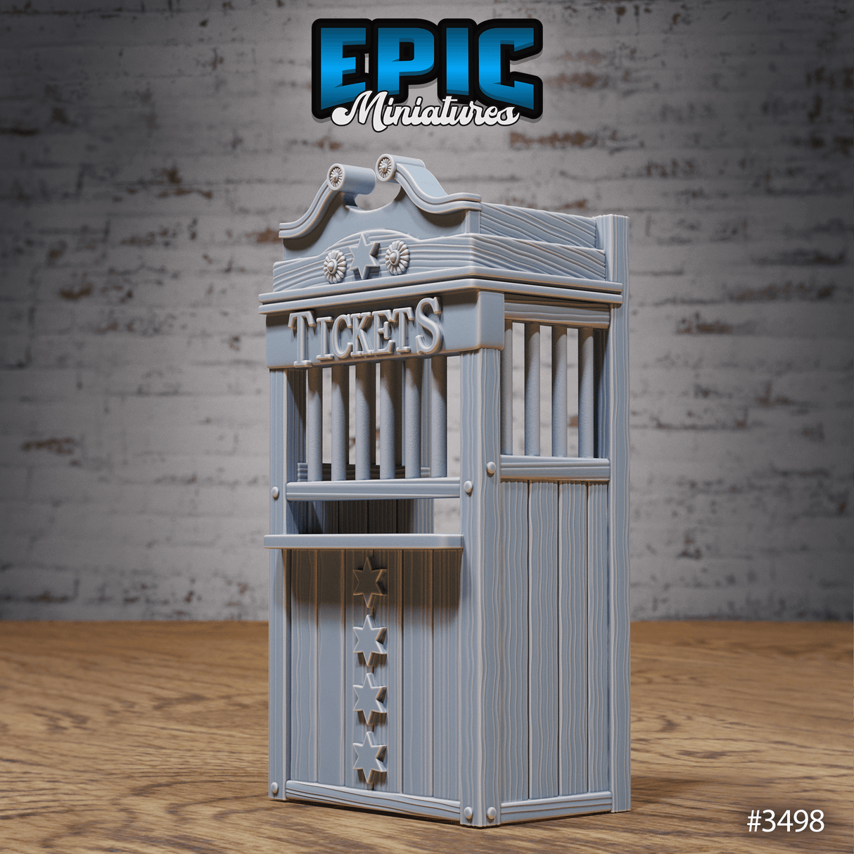 Eintrittskarten-Shop: Zentrale Ticketbude für Tabletop-Zirkus