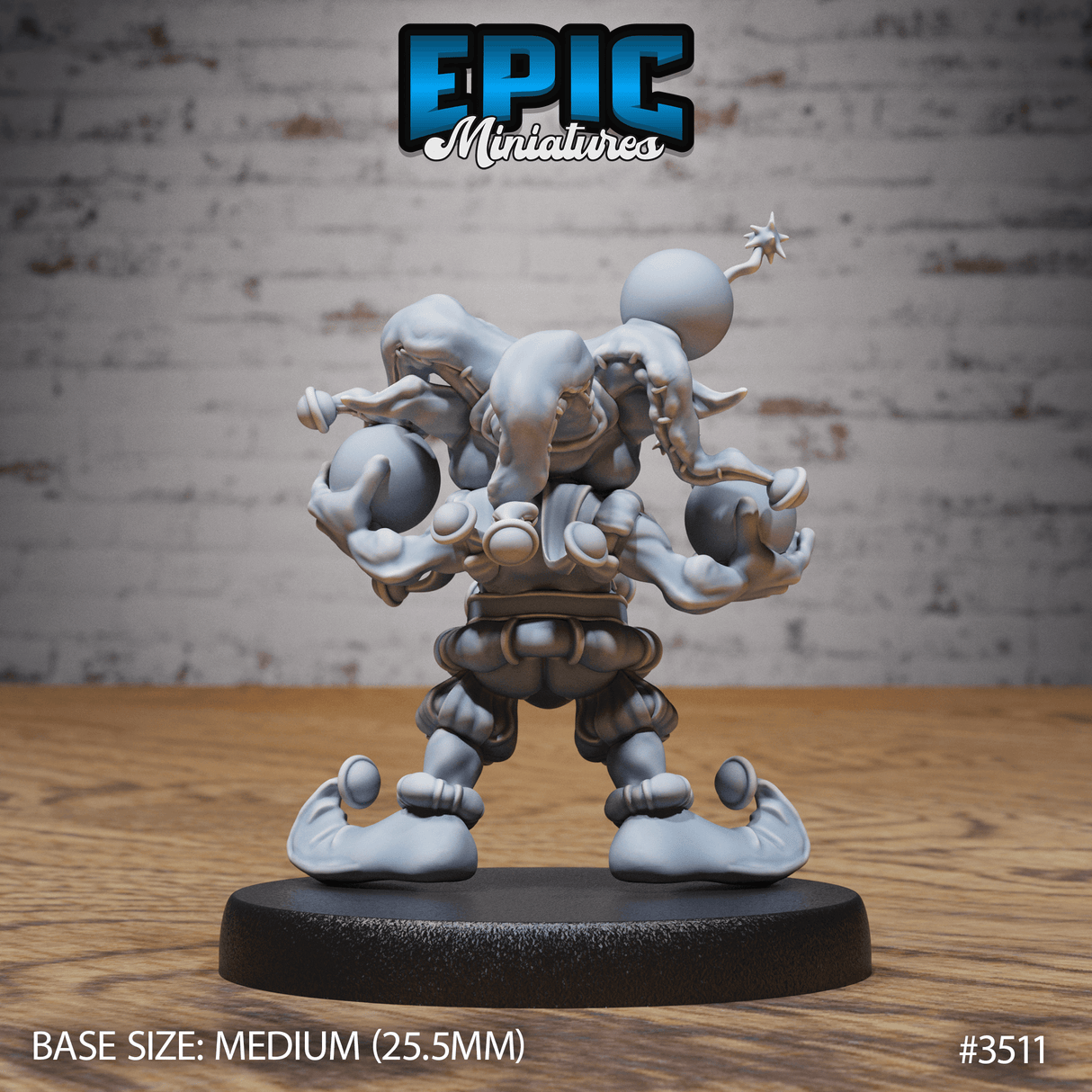 Rückansicht des jonglierenden Goblin Clown Tabletop Spiel Miniatur