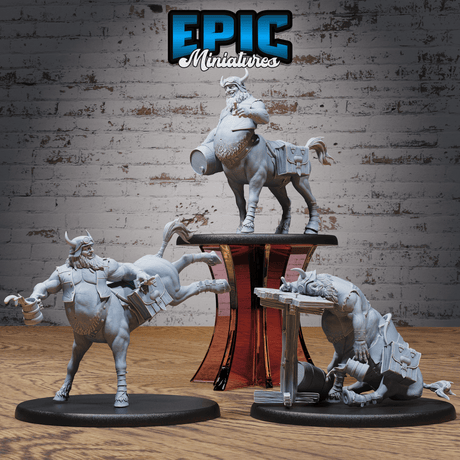 Gesamtansicht der betrunkenen Zentaur Tabletop Miniaturen