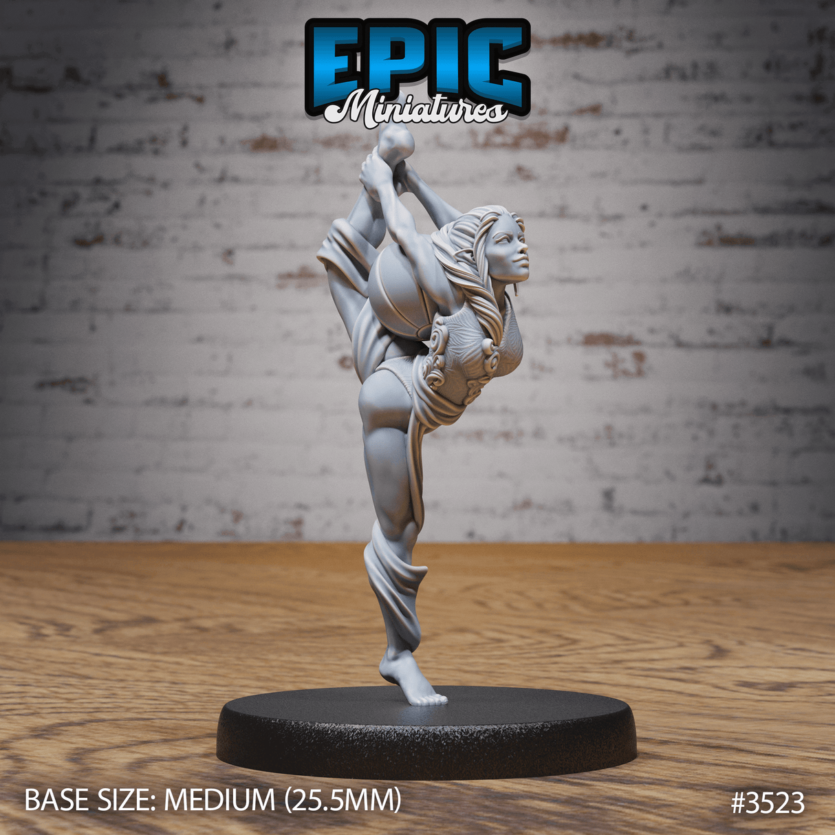 Tabletop Game Elf One Leg Stand Frontansicht