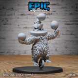 Tabletop Miniatur Circus Bear Monocycle Frontansicht