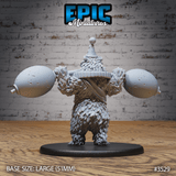 28mm Heroic Scale Circus Bear Powerlifting Rückansicht