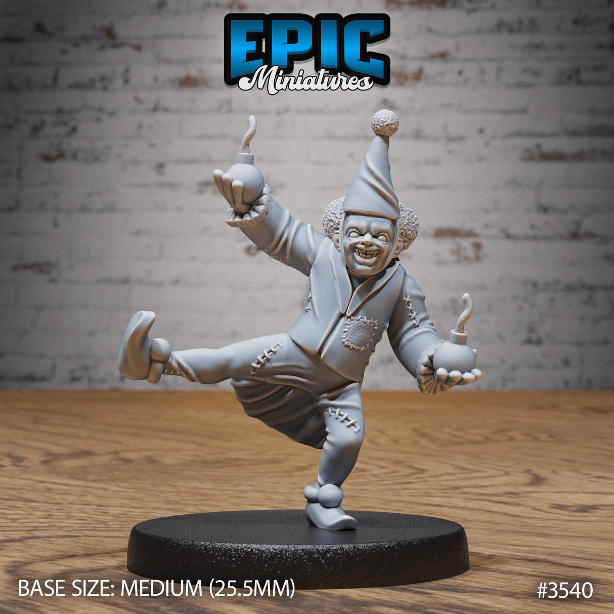 Horror Clown Jonglierend Tabletop Miniatur Vorderansicht