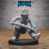 Horror Clown mit Akkordeon Tabletop Miniatur Vorderansicht