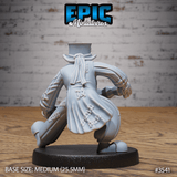 Horror Clown mit Akkordeon Tabletop Miniatur Rückansicht
