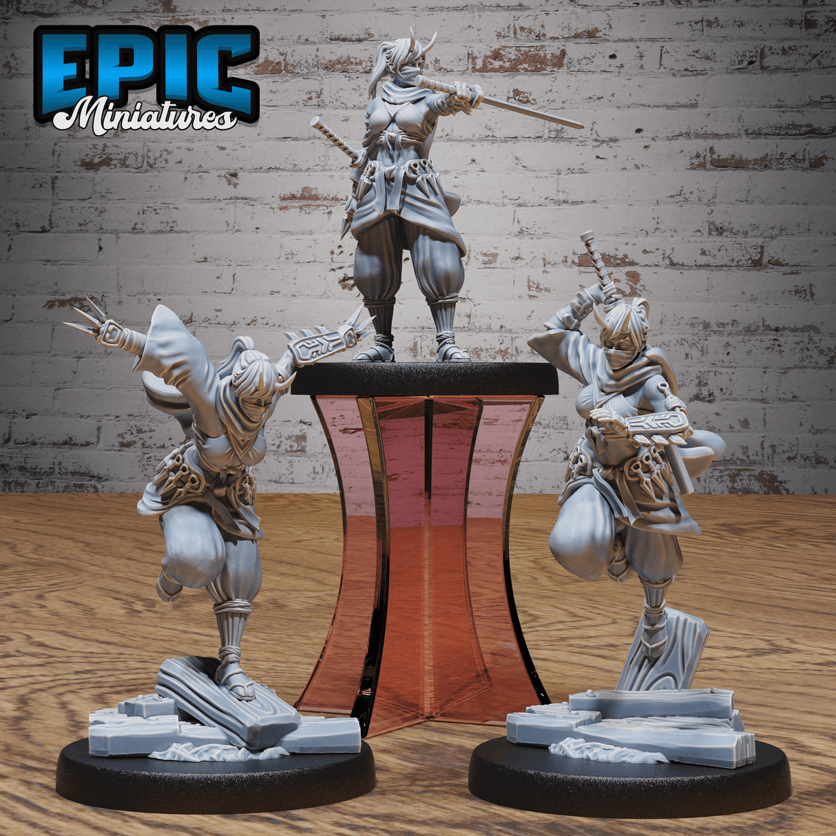 Dark Kunoichi Miniatur - Gesamtansicht (Medium) für Tabletop Game