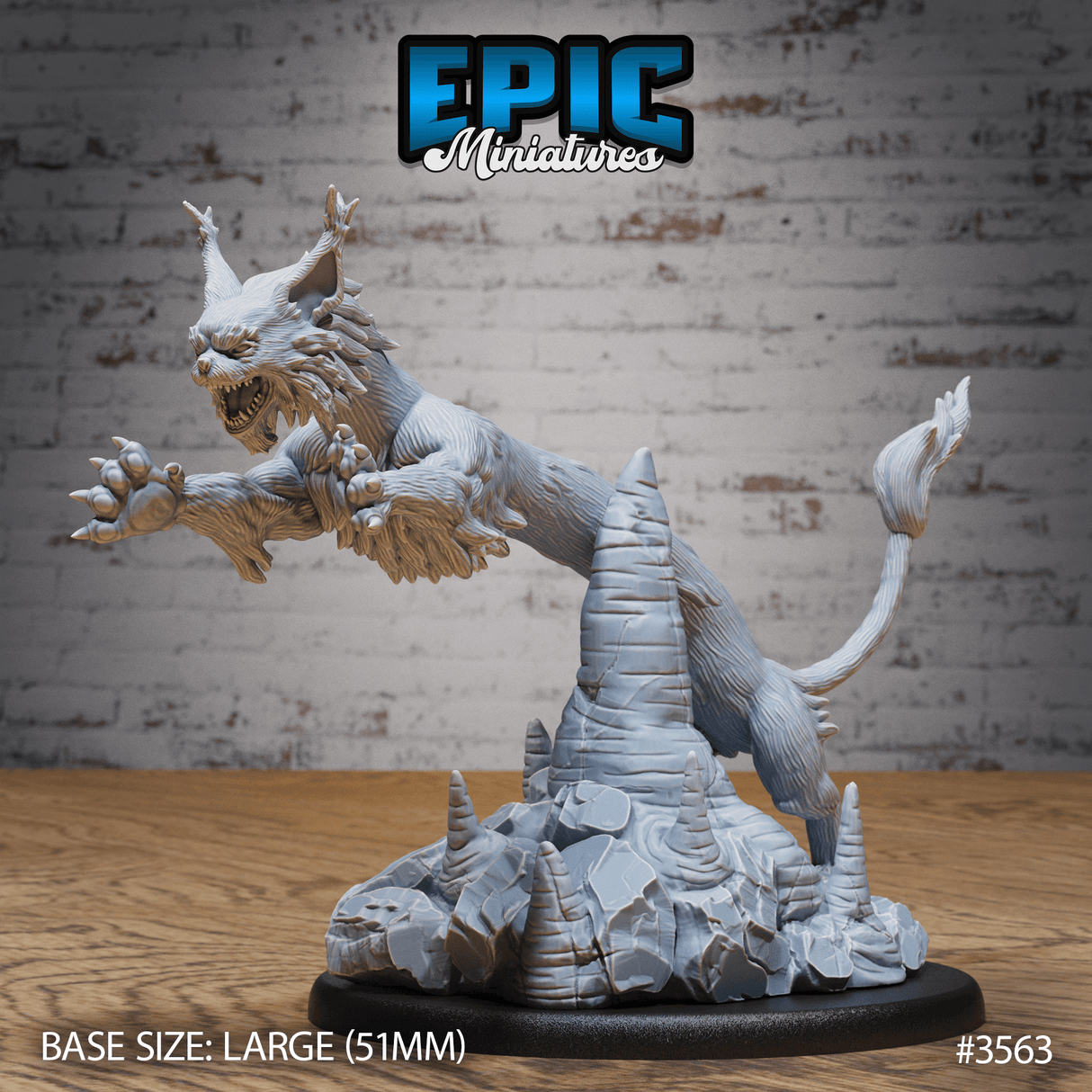 Long Cat Miniatur - Angriffshaltung (Large) für Tabletop Spiel, Tabletop Miniaturen, DnD und Warhammer