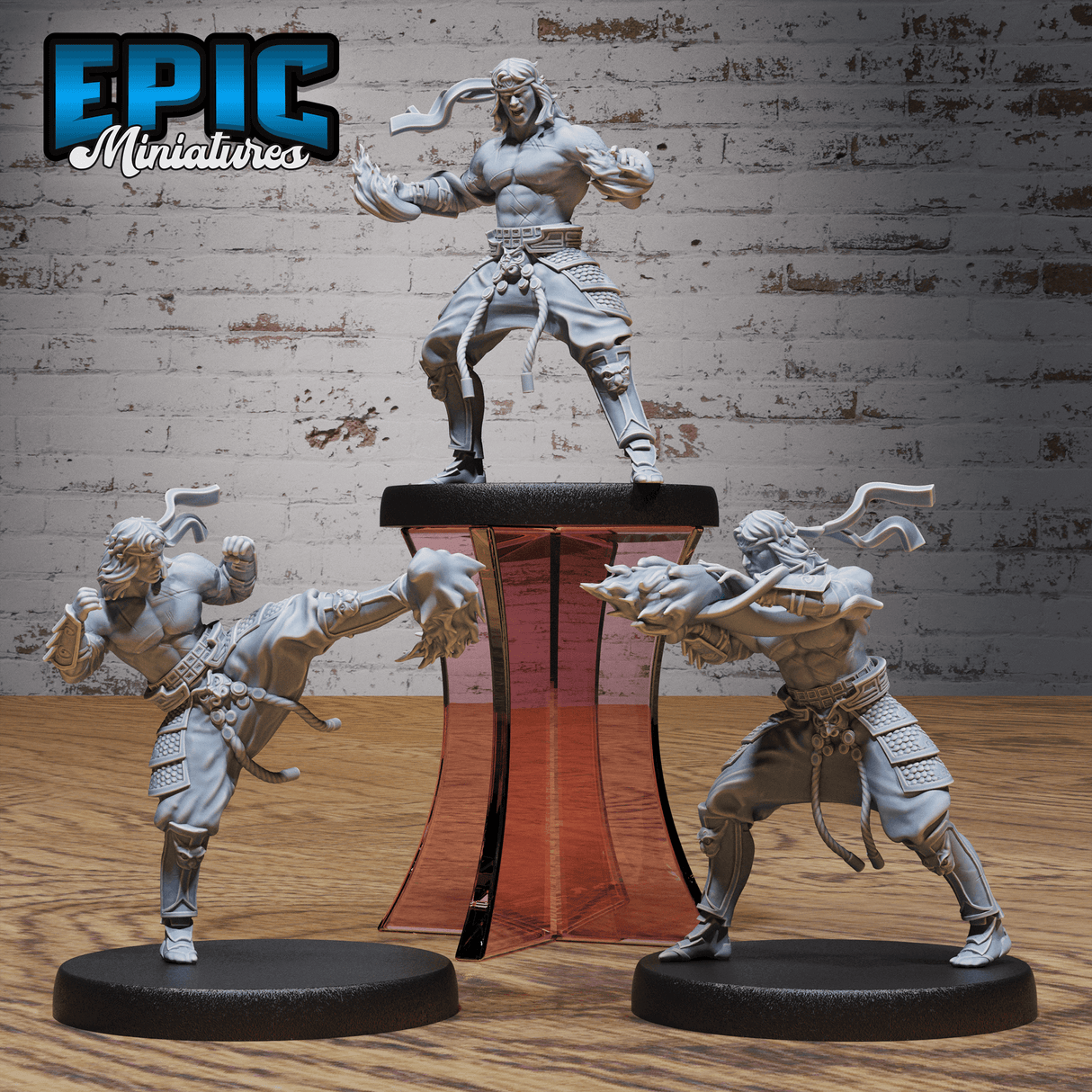 Fire Style Kung Fu Master Miniatur - Gesamtansicht (Medium) für Tabletop Verkauf und Sammler