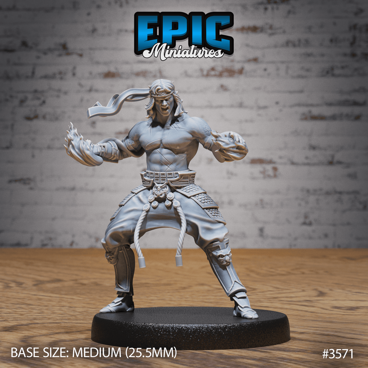 Fire Style Kung Fu Master Miniatur - Gesamtansicht (Medium) für Tabletop Verkauf und Sammler