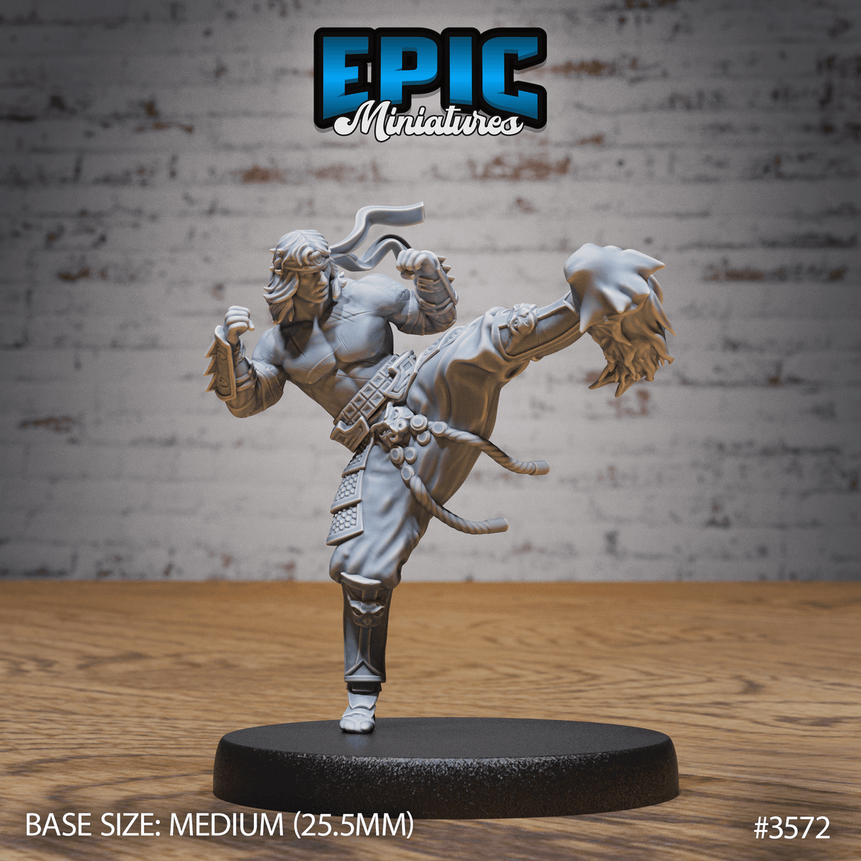 Fire Style Kung Fu Master Miniatur - Kickhaltung (Medium) für Tabletop Verkauf und Sammler