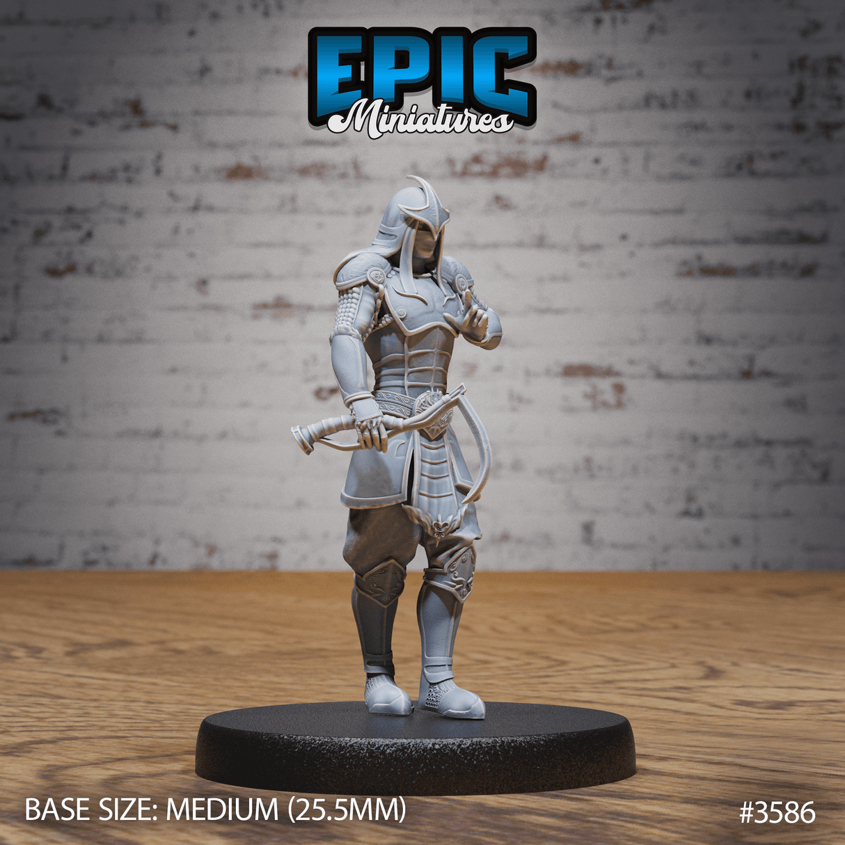 Shadow Ninja Miniatur - Vorderansicht (Medium) für Miniaturfigur für Tabletop und Iron Fist Sammler