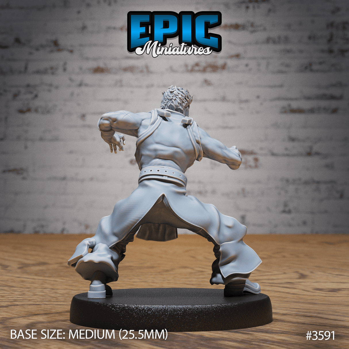 Gaijin Challenger Attack Miniatur - Rückansicht (Medium) für Miniaturfigur für Tabletop und Iron Fist