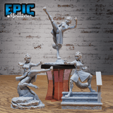 Cat Girl Monk Miniatur - Gesamtansicht (Medium) für Miniaturfigur für Tabletop Games und Iron Fist