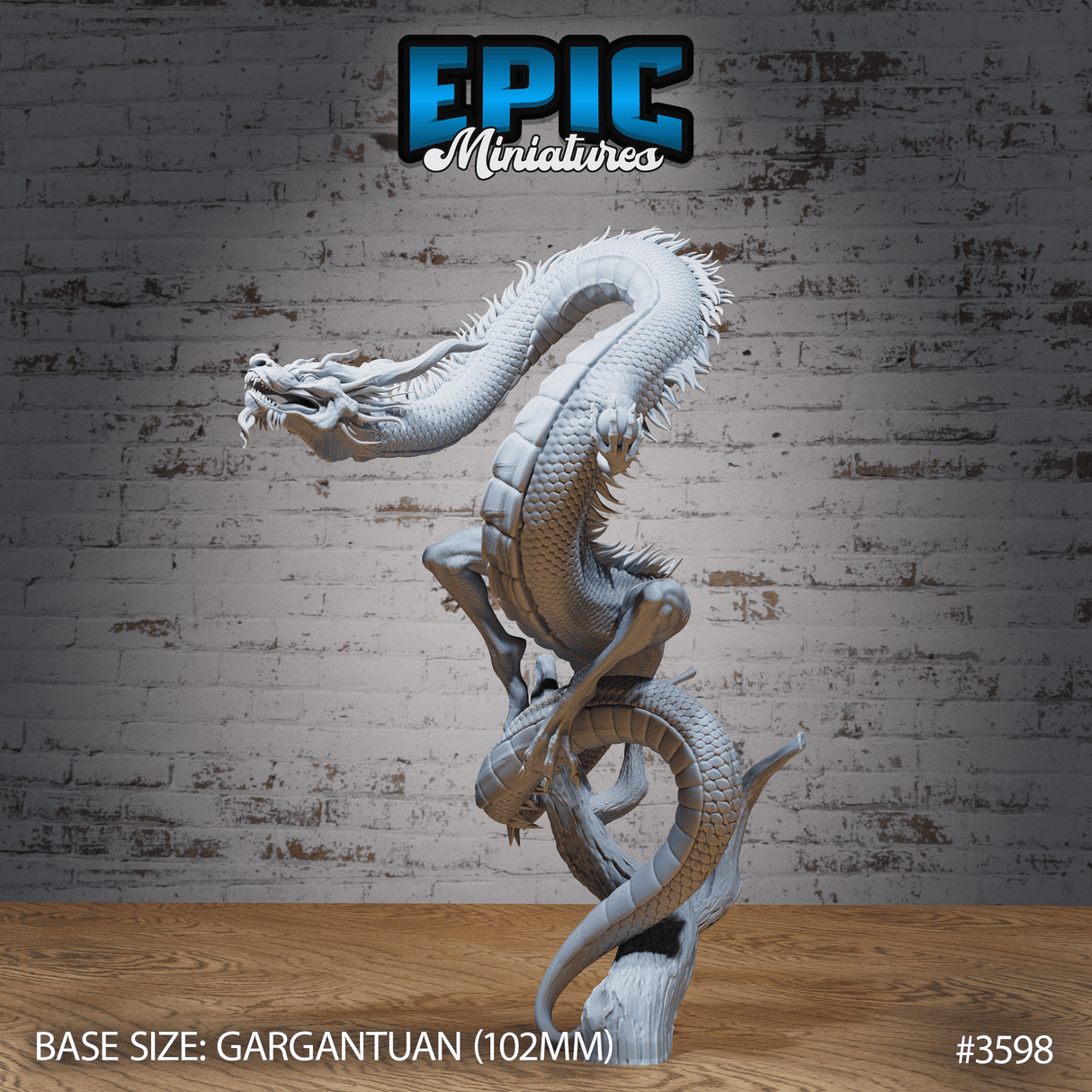 Mythical Wish Dragon Miniatur - Gesamtansicht (Gargantuan) für Miniaturfigur für Tabletop Games und Iron Fist