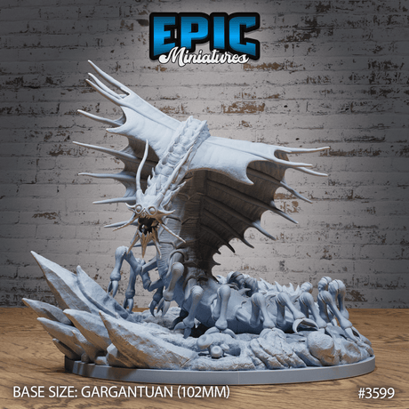 Gargantuan Ancient Remorhaz Miniaturfigur für Tabletop Game auf 102mm Basis