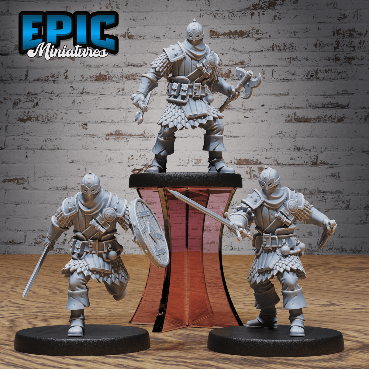 Gesamtansicht Masked Bandit Miniaturen: Gesamtübersicht aller Posen des Maskierten Banditen.