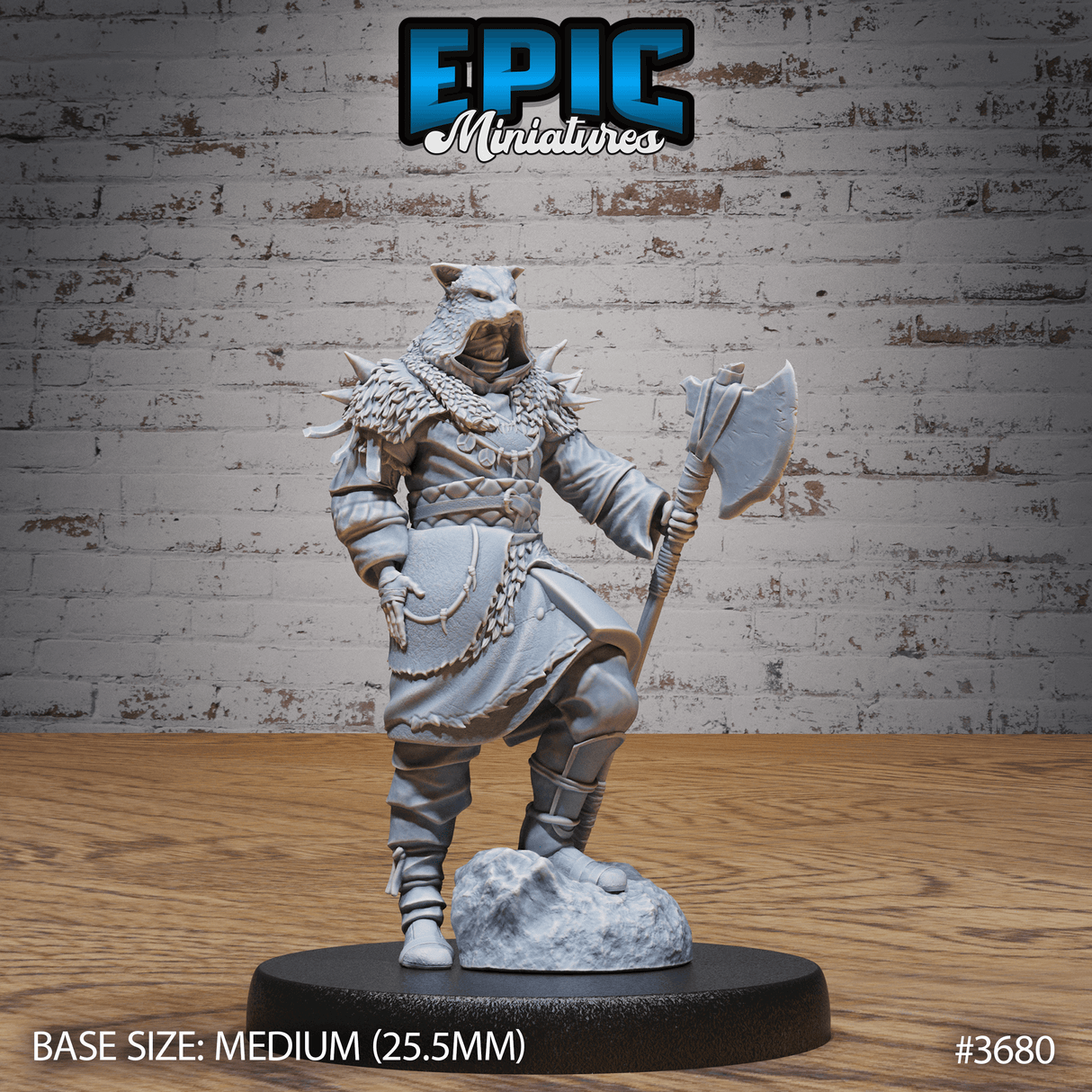 Vorderansicht Mountain Wolf Bandit (Medium): Mountain Wolf Bandit in Standardpose von vorne.