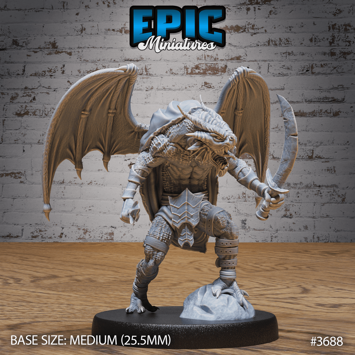 Vorderansicht Draconid Bandit Roaring (Medium): Draconid Bandit brüllend von vorne.