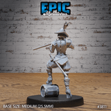 Schießende Junge Konquistadorin von hinten für Tabletop Miniaturen Sets