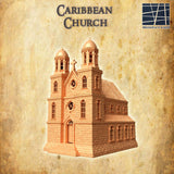 Karibische Kirche in 28 MM Maßstab für Tabletop-Spiele
