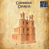 Detailreiche Karibische Kirche von Miniatureland für Tabletop