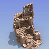 Heroic-Scale Geländestück, Timber Frame Ruin, für Fantasy-Spiele