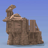 PLA-gedruckte Fachwerkhaus-Ruine für Tabletop-Terrain