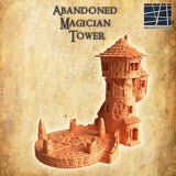 Unbemalter 3D-gedruckter Abandoned Magician Tower Tabletop-Terrain