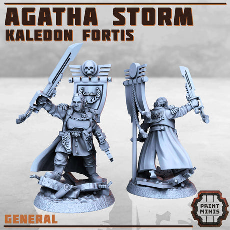 Agatha Storm - Kaledon Fortis Generälin - Tabletop Miniatur
