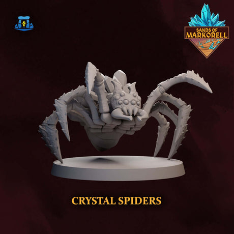 Mystische Kristallspinne - 3D gedruckte Miniatur für D&D