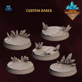 Custom Base 25mm mit Kristallen - Magische Miniaturbasis