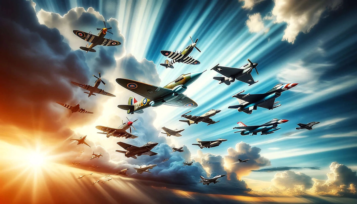 Detaillierte historische und moderne Flugzeugminiaturen von Wargame3D