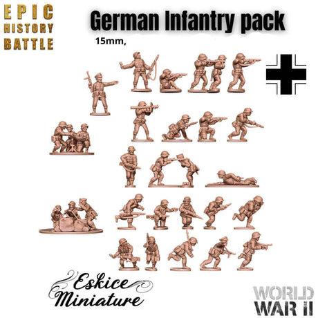 Wehrmacht-Infanterie-Pack mit über 25 Modellen für WWII Wargames