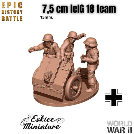 Leig 18 Geschütz Miniatur für WWII Tabletop-Spiele