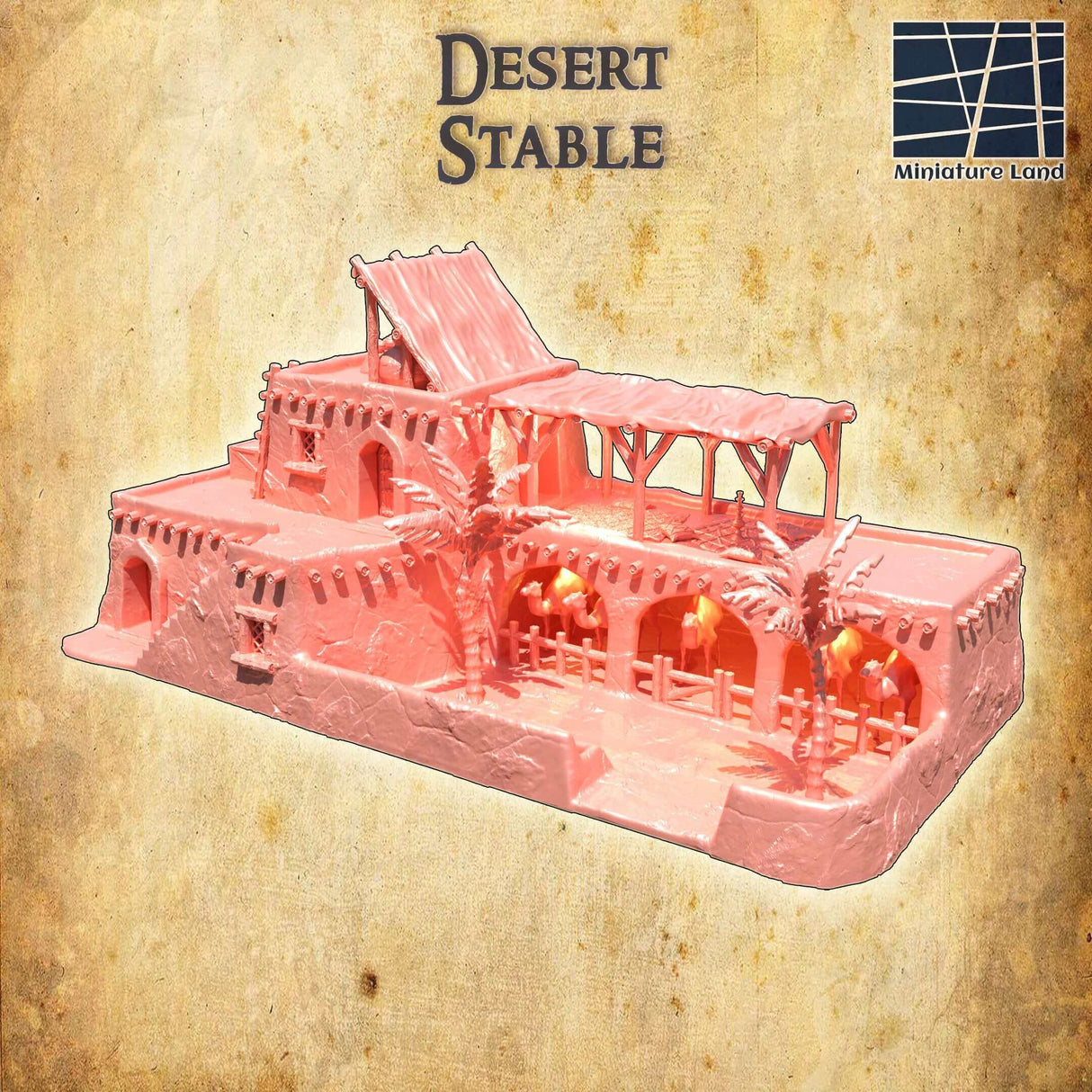 Detailansicht des Wüstenstalls als Tabletop-Gebäude