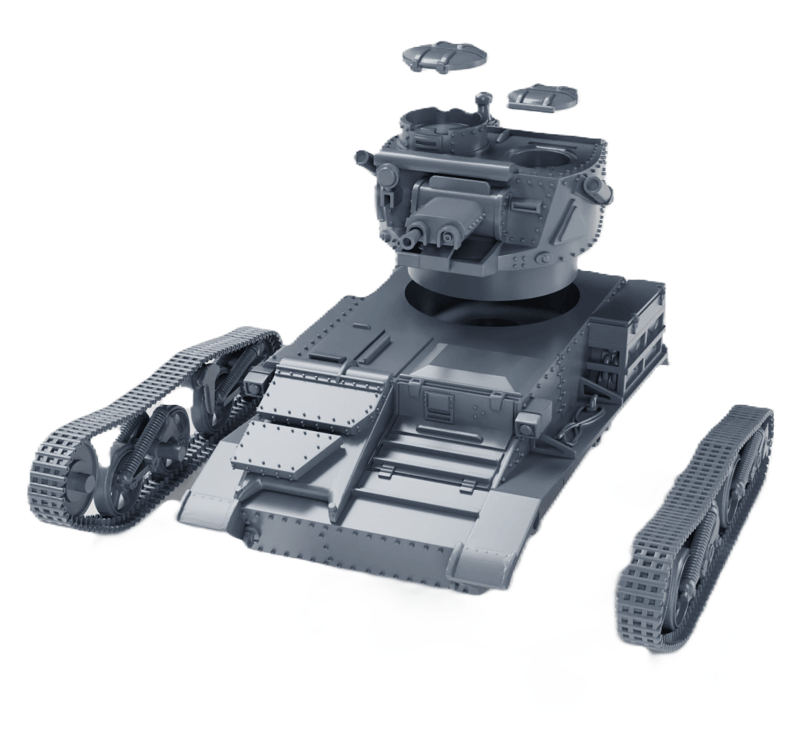 Zweiter Weltkrieg Vickers Light Tank Mk.VI in Miniaturform