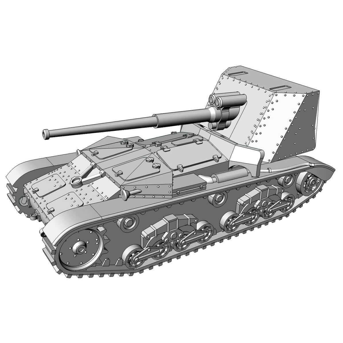 Semovente 90/53 italienisches Panzerabwehrgeschütz WWII