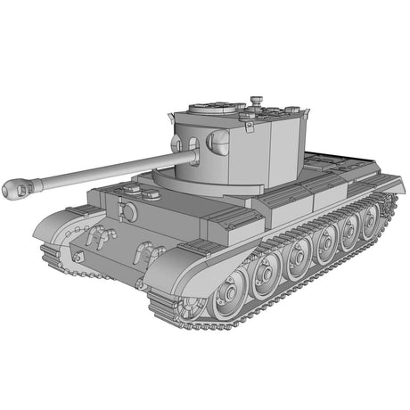 3D-Modell des britischen Challenger Cruiser Tanks A30 aus dem Zweiten Weltkrieg.