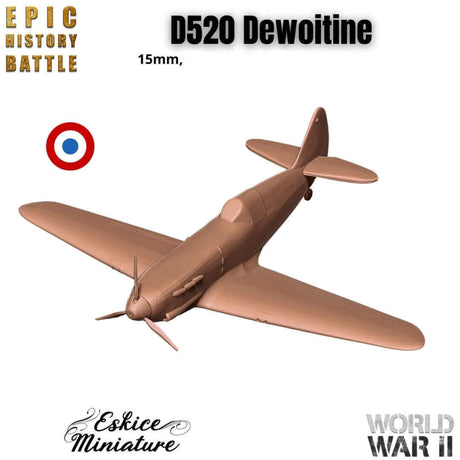 D520 Jagdflugzeug Miniatur im 15mm Maßstab zum Selbstbemalen