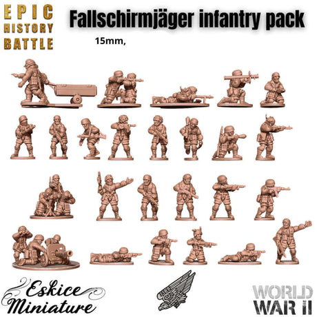 Deutsche Fallschirmjäger Miniaturen für WWII Wargames